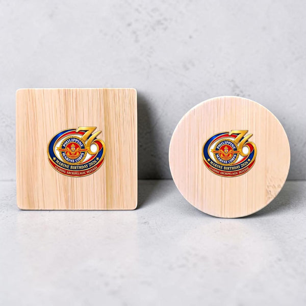A Custom Bamboo Refrigerator Magnet (MOQ 100PCS)