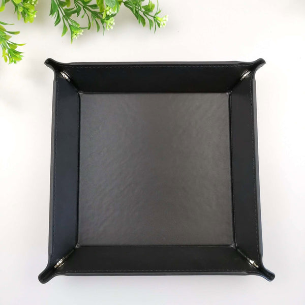 A Custom PU Leather Valet Tray (MOQ 50PCS)