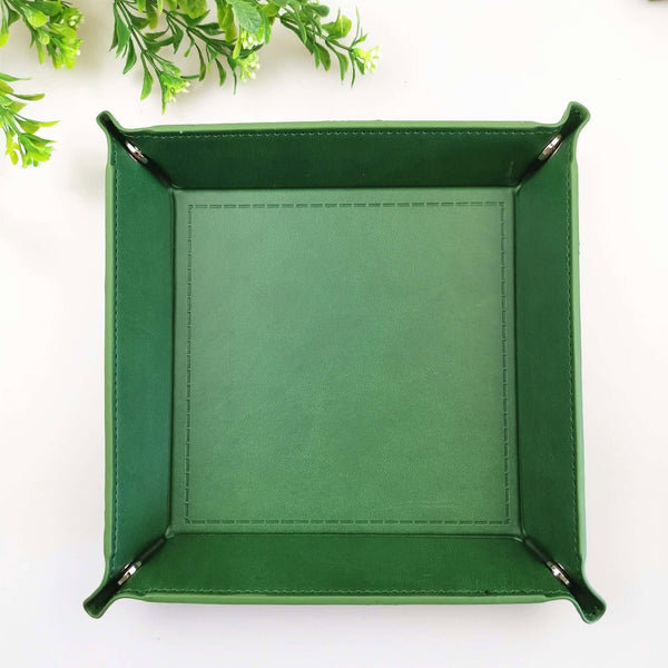 A Custom PU Leather Valet Tray (MOQ 50PCS)