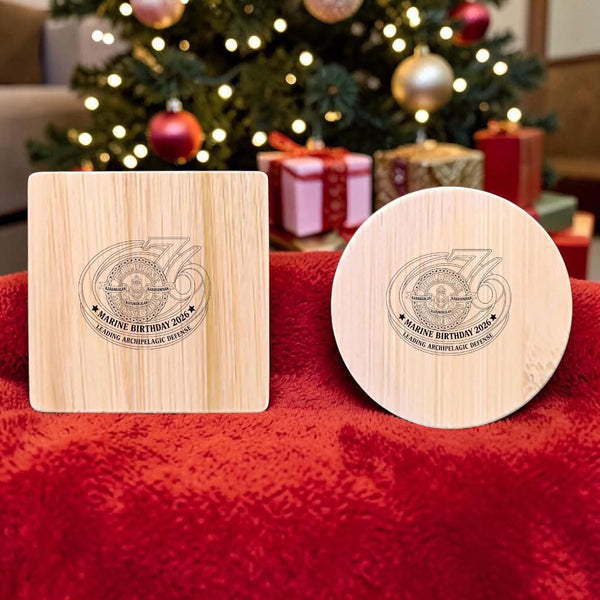 A Custom Bamboo Refrigerator Magnet (MOQ 100PCS)