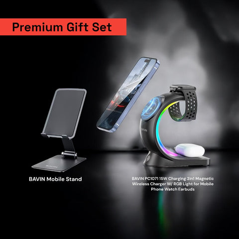 RUSSE (BAVIN 3 IN 1 MAGNETIC WIRELESS CHARGER and MOBILE STAND SET)