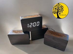 RUSSE (DARK WOODEN DIGITAL CLOCK RECTANGULAR)