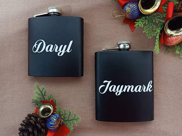 PERSONALIZED STEEL HIP FLASK