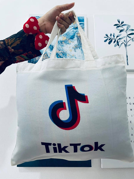 The "Tiktok Totebag (12x14 inches Square Shape)"