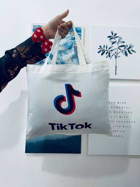 The "Tiktok Totebag (12x14 inches Square Shape)"