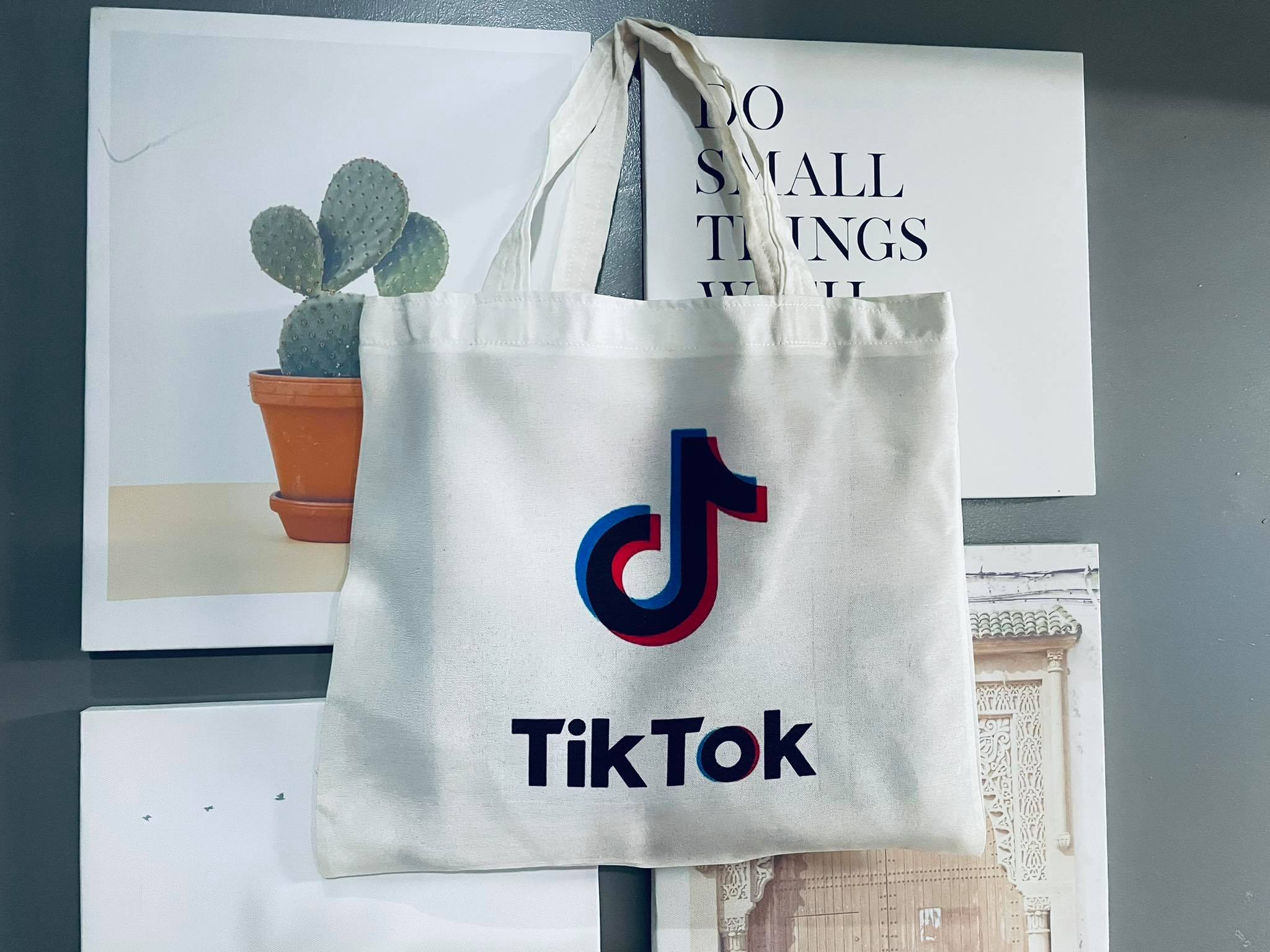 The "Tiktok Totebag (12x14 inches Square Shape)"