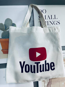 The "YouTube Totebag (12x14 inches Square Shape)"