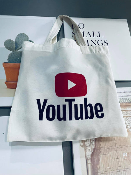 The "YouTube Totebag (12x14 inches Square Shape)"